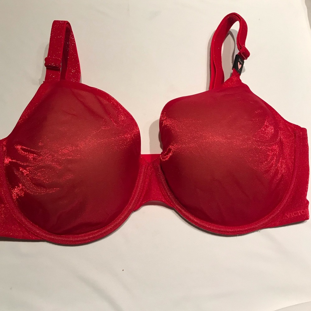 Victoria Secret Bra 36DD red lightly lined
